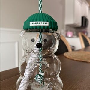 Starbucks Green-Capped Bear Tumbler